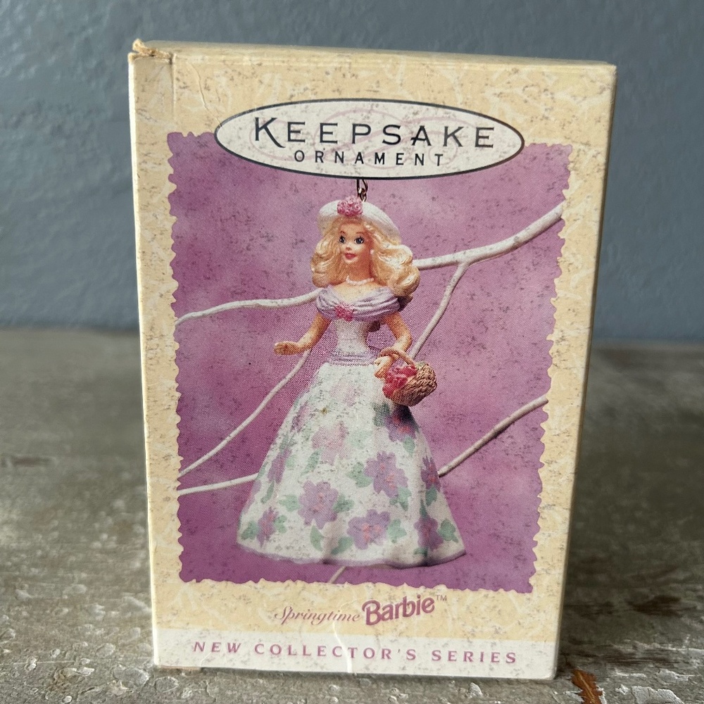 1995 Springtime Barbie Hallmark Keepsake Ornament First in the Series
